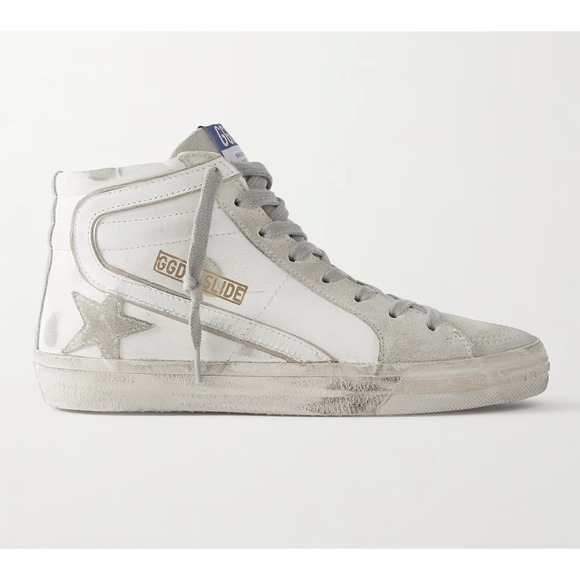 Golden Goose Slide High Top Sneakers Suede Star 40